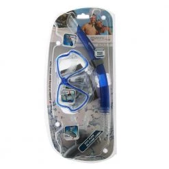 Mares Wahoo Adult Dive Mask And Snorkel Set Blue/Clear