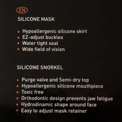 Mares Bonito SF Adult Dive Mask And Snorkel Set Black -Cheap Mares Shop 124093 3 n