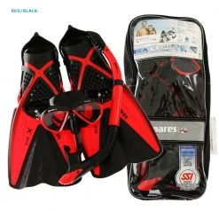 Mares Bonito X-One Adult Dive Mask Snorkel And Fins Set Red/Black -Cheap Mares Shop groupedmaresbonitox onesnorkelingset 2 1